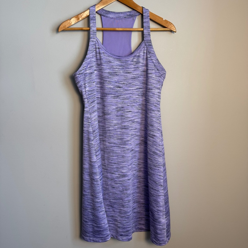 Mondetta Purple Marled Athletic Tennis Dress Racerback Medium Snakeskin *Read*